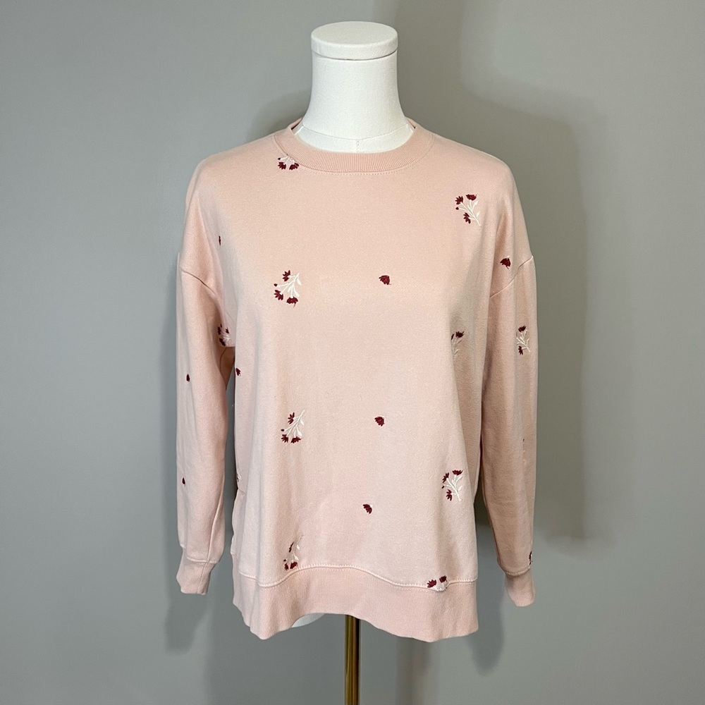 Altar’d State Embroidered Floral Sweatshirt Size S